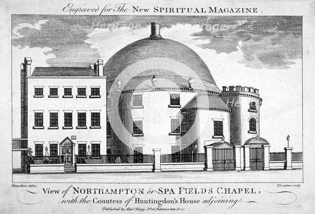 Spa Fields Chapel, Finsbury, London, c1780.                     Artist: Thomas Thornton