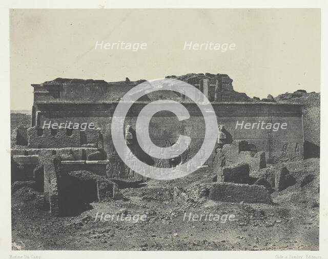 Façade Postérieure, Grand Temple de Dendérah (Teutyres), Haute Egypte, 1849/51, printed 1852. Creator: Maxime du Camp.