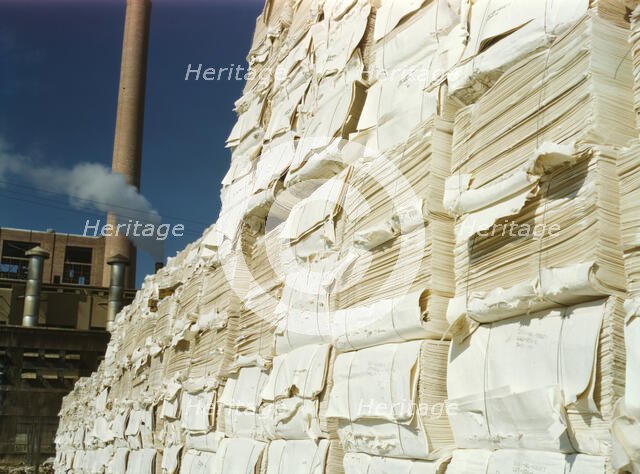 Southland Paper mill, Kraft (chemical) pulp used in making newsprint, Lufkin, Texas, 1943. Creator: John Vachon.