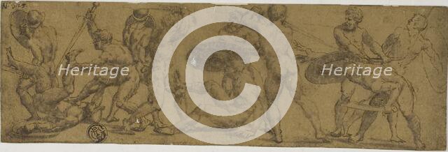 Nude Warriors Fighting, n.d. Creator: Unknown.