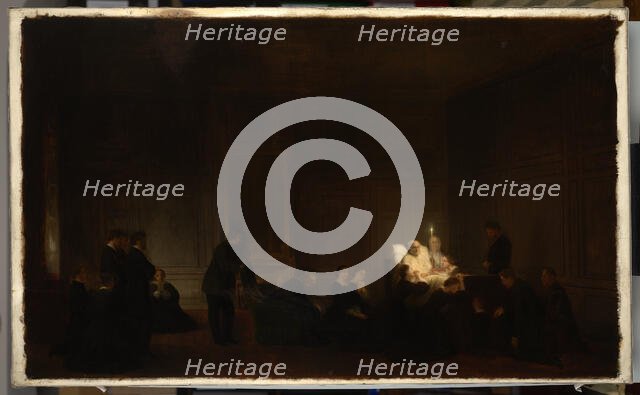 Death of Prince Adam Jerzy Czartoryski (1770-1861), 1863. Creator: Louis Francois Prosper Roux.