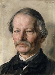 Portrait of Gustav Freytag (1816-1895) , 1886. Creator: Stauffer-Bern, Karl (1857-1891).