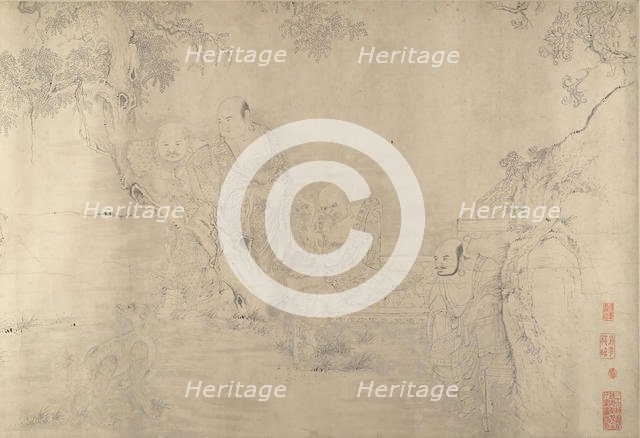 (Copy after) The Sixteen Luohans, 19th-early 20th century. Creator: Unknown.