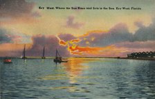 'Key West. Where the Sun Rises and Sets in the Sea, Key West, Florida', c1940s. Artist: Unknown.