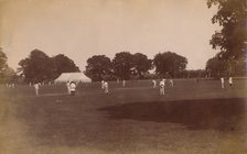 Cricket match, late 19th-early 20th century.  Creator: Unknown.