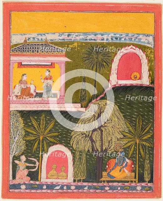 A page from a Rasikapriya series, c. 1660. Creator: Unknown.