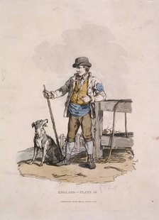 A drover and his dog, Provincial Characters, 1813. Artist: Anon