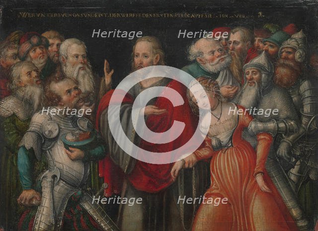 Christ and the Adulteress, ca. 1545-50. Creator: Lucas Cranach the Younger.