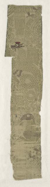 Silk Fragment, 13th century. Creator: Unknown.