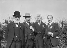 Jos. Ellis, Sir John Randles, G. Muir Ritchie, and Col. Sir Chas. Allen standing together... 1910. Creator: Bain News Service.