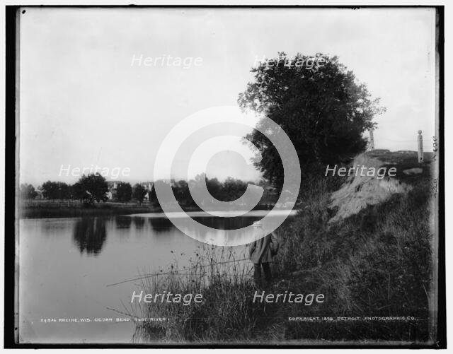 Racine, Wis., Cedar Bend, Root River, c1898. Creator: Unknown.