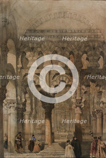 Interior of the Mosque of Córdoba, 1837. Creator: Roberts, David (1796-1864).