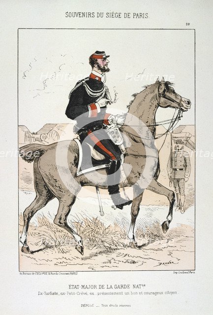 'Etat Major de la Garde Nationale', Siege of Paris, Franco-Prussian War, 1870-1871.  Artist: Anon