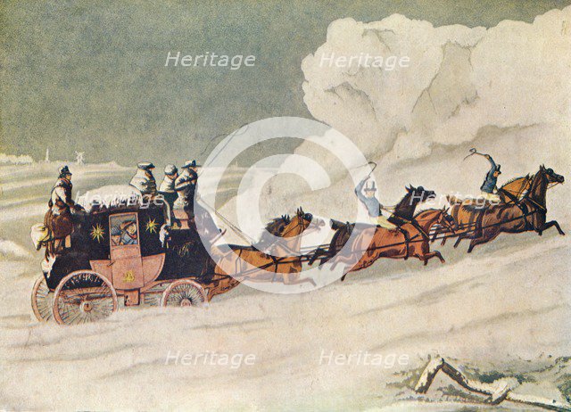 The Devonport Mail Near Amesbury, 1907. Artist: William Havell