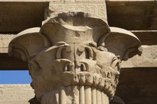 Capital, papyrus column, Temple of Kom Ombo, Egypt, Ptolemaic Dynasty, 2nd century BC (2023). Creator: Unknown.