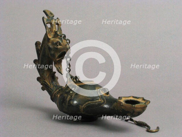 Hanging Lamp with a Griffin’s Head, Byzantine, 4th-6th century. Creator: Unknown.