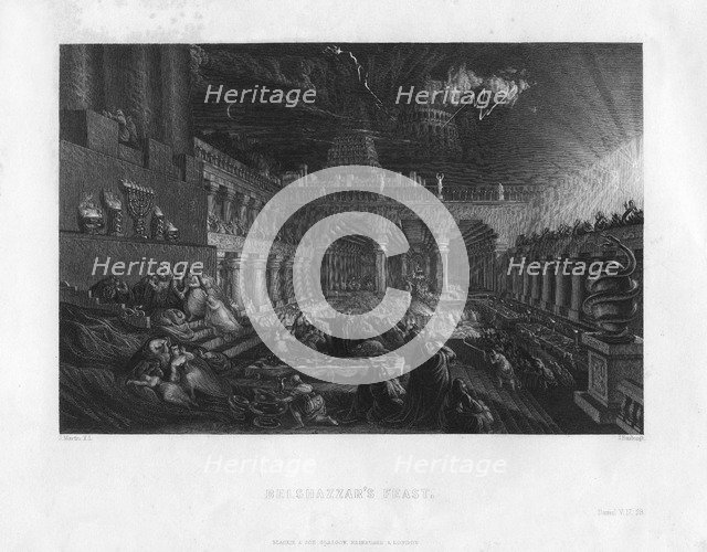 Belshazzar's Feast, 19th century(?).Artist: J Horsburgh