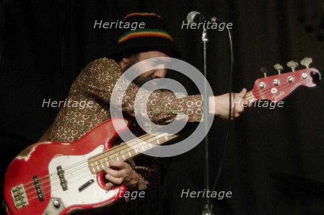 Theo Pascal, Carmen Souza's Silver Messengers, Verdict Jazz Club, Brighton East Sussex, 2019. Creator: Brian O'Connor.