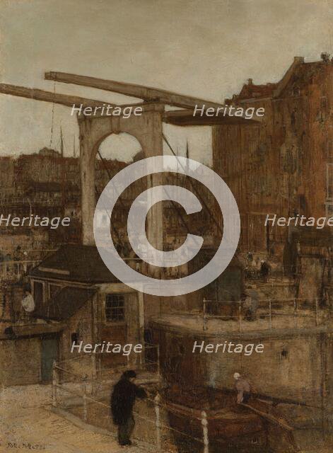 The Nieuwe Haarlemse Sluis at the Singel, known as ‘Souvenir d’Amsterdam’, 1871. Creator: Matthijs Maris.