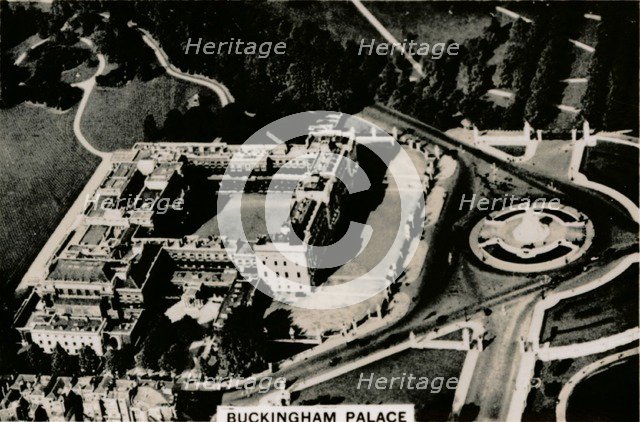 Aerial view of Buckingham Palace, 1939. Artist: Unknown
