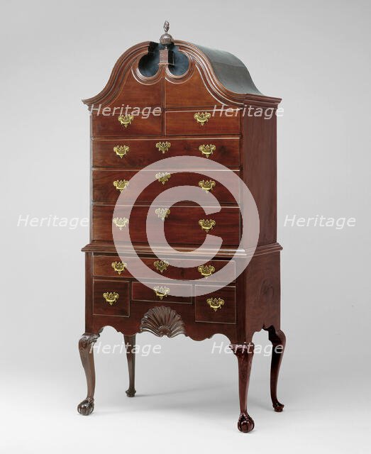 High Chest of Drawers, 1755/85. Creator: John Goddard.