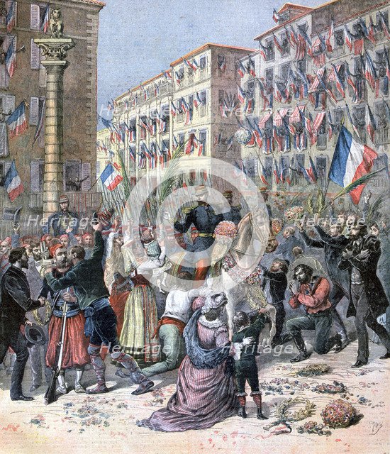 Entry of the French into Milan, 8th June 1859, (1893). Artist: Henri Meyer