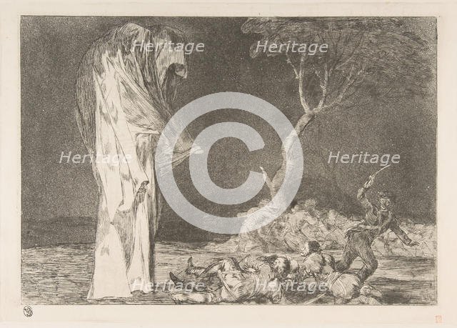 Plate 2 from the 'Disparates': Folly of Fear, ca. 1816-23 (published ca. 1848). Creator: Francisco Goya.