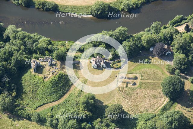 The remains of Clifford Castle, County of Herefordshire, 2018. Creator: Damian Grady.