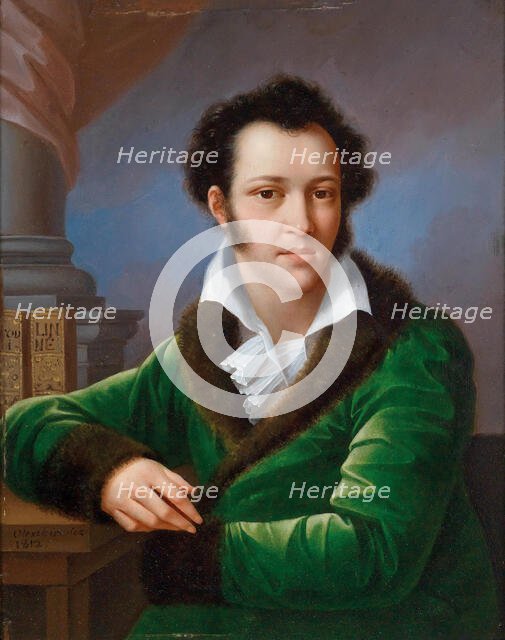 Portrait of Count Fyodor Ivanovich Tolstoy (1782-1846), known as the "American", 1812. Creator: Oleszkiewicz, Józef (1777-1830).