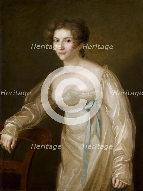 Portrait of Apolonia Kaminska née Sokolowska, c1815. Creator: Jozef Rejchan.