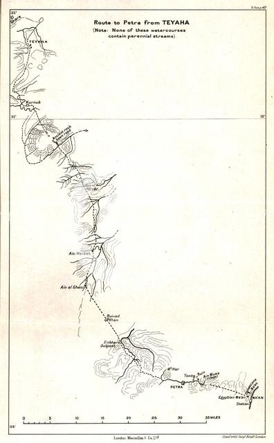 'Route to Petra from Teyaha', c1915. Creator: Stanford's Geographical Establishment.