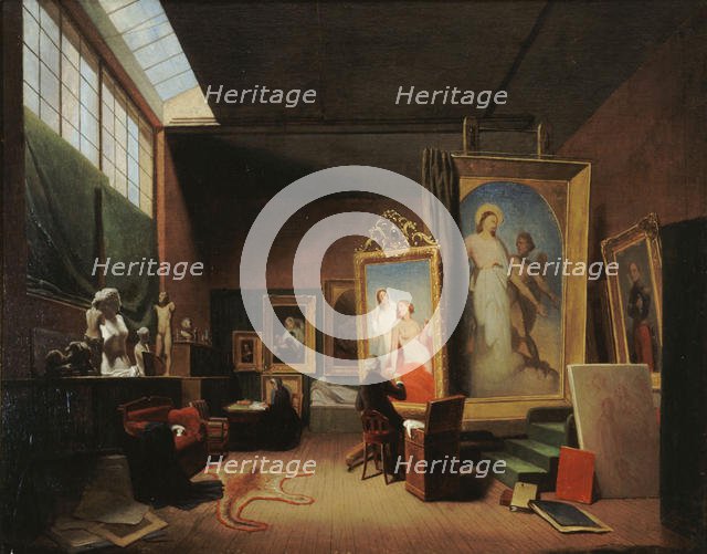 Atelier d'Ary Scheffer, rue Chaptal, 1851. Creator: Lamme, Arie Johannes (1812-1900).