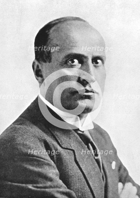 Benito Mussolini, Italian fascist dictator, c1930s. Artist: Unknown