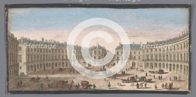 View of the Place des Victoires in Paris, 1700-1799. Creators: Anon, Jacques Rigaud.