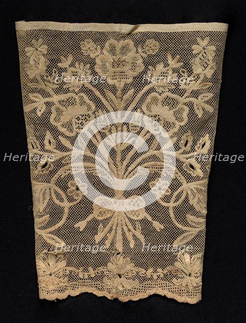 Cuff with Floral Vines, 19th century. Creator: Unknown.