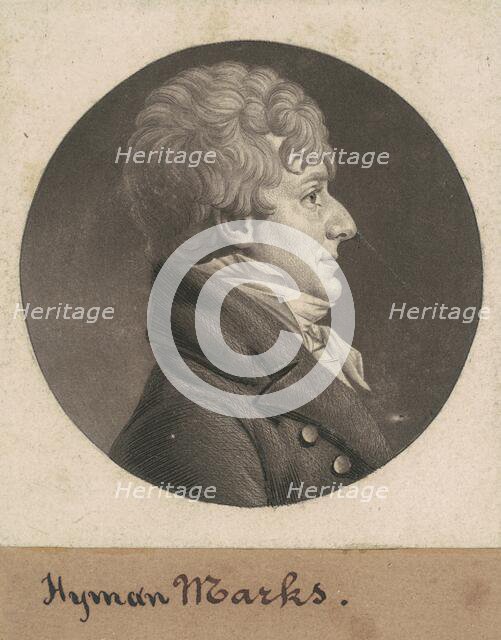 Hyman Marks, 1805. Creator: Charles Balthazar Julien Févret de Saint-Mémin.