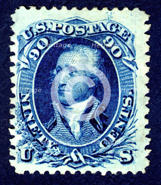 90c Washington F Grill single, 1867-1868. Creator: National Bank Note Company.