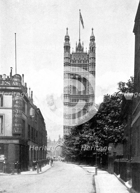 The Victoria Tower, Palace of Westminster, London, c1905. Artist: Unknown