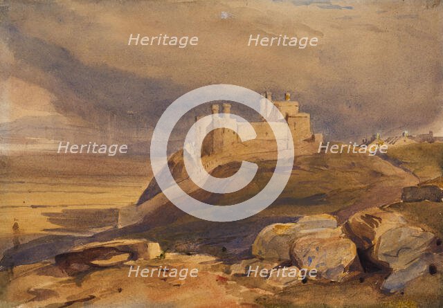 Harlech Castle, 1825-40. Creator: Unknown.