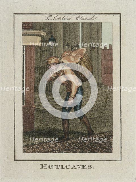 'Hotloaves', Cries of London, 1804. Artist: Anon