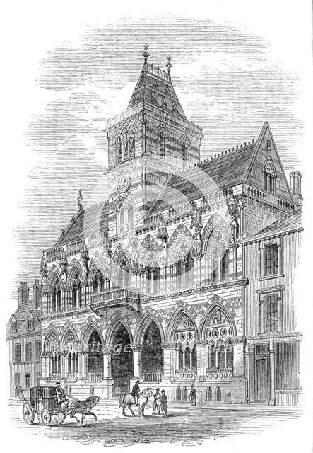 The new townhall of Northampton, 1864. Creator: Unknown.