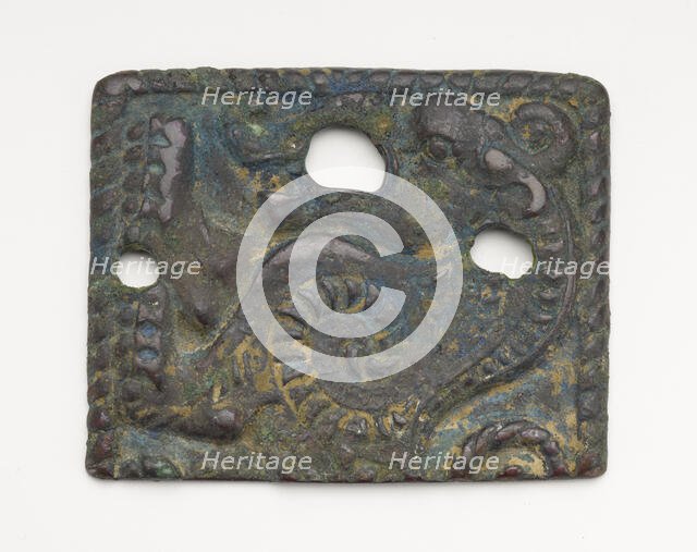 A pair of belt plaques, Han dynasty, 206 BCE-220 CE. Creator: Unknown.