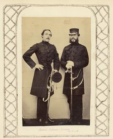 Captain Williams and Captain Bulkeley, Royal Horse Guards, about 1860-1865. Creator: Unknown.