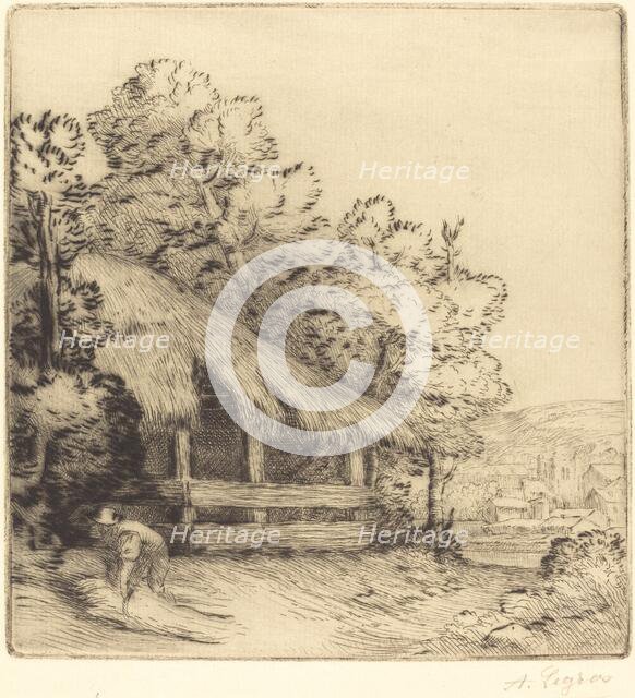 Little Shelter (Le petit hangar). Creator: Alphonse Legros.