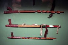 Three Peace-Pipes, Dakota Sioux, North American Indian. Artist: Unknown.
