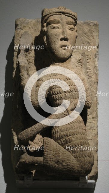 Sculpture of a Kneeling Knight or King, North Spanish, ca. 1175-1225. Creator: Unknown.