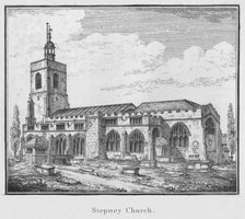 'Stepney Church', c1792. Artist: Unknown.