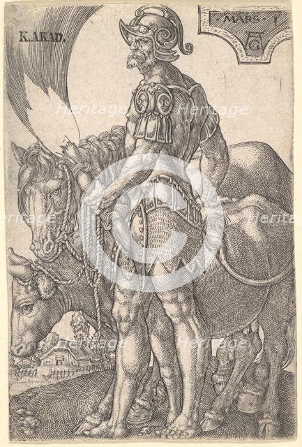 Mars, from The Seven Planets, 1533. Creator: Heinrich Aldegrever.