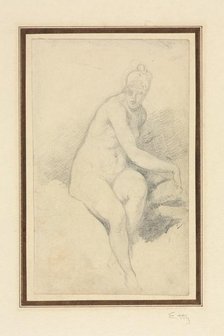 Seated Nude. Creator: William Etty (British, 1787-1849).