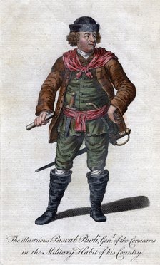 Pascal Paoli, 18th century Corsican general and patriot. Artist: Unknown